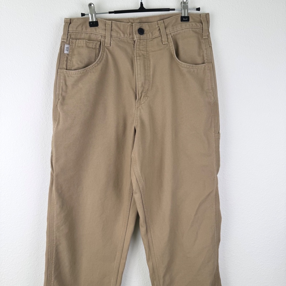 Carhartt FR Work Pants Mens 30x34 Tan Excellent Flame Resistant Loose Fit GKN - Picture 2 of 8